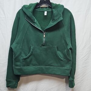 Emerald Green V-Neck Sweater with Pocket